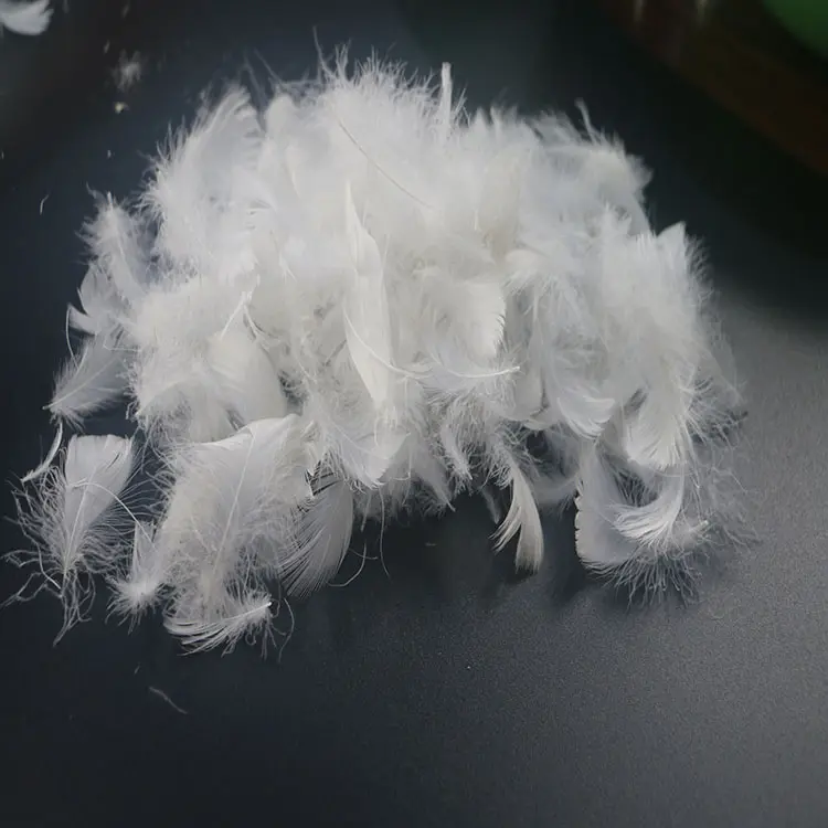 Goose feather / White Goose Feather/Natural raw 20% White Washed Goose Duck Down Feather