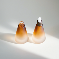 OEM/ODM flacon pulvérisateur de brouillard de verre en forme de cône de 15ml à paroi épaisse flacon d'huile essentielle de parfum avec boîtes cadeaux en papier personnalisé en gros