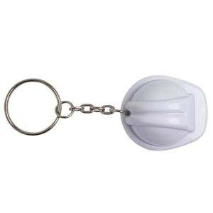 Vibrant Red Safety Helmet <b>Keychain</b> for Fire Safety Awareness <b>Custom</b> Logo Blue Hard Hat Keyring for Electrical Engineering Team - Product Image 3