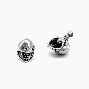 Pendientes con forma de casco de soldado yunnique, estilo gótico de acero inoxidable 316 para hombres y mujeres - Product Image 5