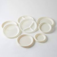 Emballages jetables biodégradables en amidon de maïs, assiettes pour emporter, contenants alimentaires pour enfants lors de fêtes ou de restaurants