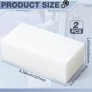 Éponge magique blanche en mousse de mélamine nano, pour le nettoyage des sols, absorbant l'eau, pour le nettoyage de la maison - Product Image 2