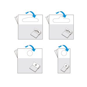 Onglets de suspension flexibles en PET pour les emballages de vente au détail souples ou incurvés pour la promotion en magasin et l'utilisation de l'épicerie/supermarché - Product Image 2