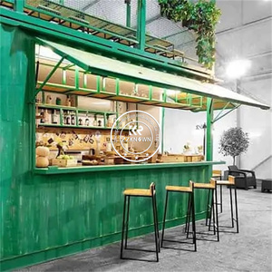 Restaurante de Contenedores de Acero Prefabricado Móvil 2025, Quiosco de Comida Rápida con Panel Sándwich para Uso en Almacenes y Diseño Moderno - Product Image 1