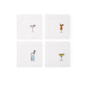 Serviettes de cocktail personnalisées en coton et lin avec logo d'un fournisseur de serviettes pour la restauration de banquets - Product Image 1