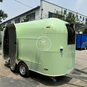 Chariot de vente ambulant rétro pour café et hot-dogs entièrement équipé 2025, camion mobile, remorque mobile OEM, vente - Product Image 6