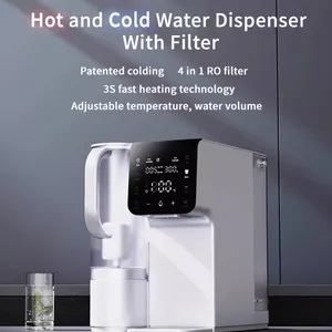 Dispensador purificador de agua fría y caliente de escritorio a buen precio personalizado Sistema de ósmosis inversa purificador de agua dispensador de agua de mesa inteligente