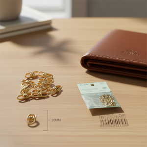 Portachiavi Iln 20 mm in oro K, confezione da 10 pezzi - Product Image 3