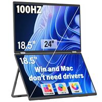 18,5 Zoll Dualer Tragbarer Monitor Mit 315 Grad Bildschirmverstellung Plug-and-Play-System Breite Kompatibilität für Windows Mac OS