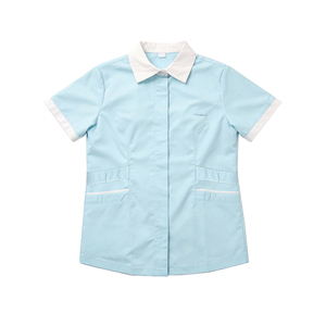 Haut de blouse médicale à manches courtes personnalisé OEM ODM pour femmes, uniforme d'infirmière - Product Image 1