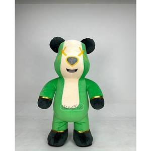 大人のためのインフレータブルレッドバイオレントベアマスコットコスチューム広告カスタムジャイアント漫画動物ウォーキングぬいぐるみファンシードレス - Product Image 6