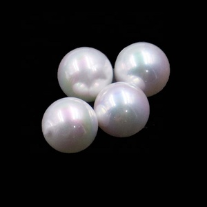 <strong>11mm</strong> 12mm 14mm 16mm Stock for Sale Fluorescent rainbow White Half Hole Round Pearl <strong>Beads</strong> Loose <strong>Beads</strong> for Diy - Product Image 2