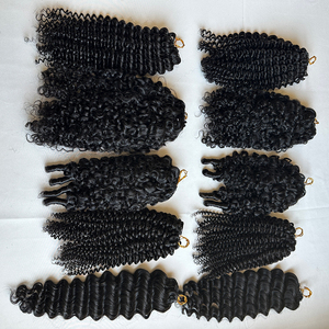 Extensioni di <span class=keywords><strong>capelli</strong></span> umani a onda profonda senza nodi, pre-separate, 100% <span class=keywords><strong>capelli</strong></span> <span class=keywords><strong>veri</strong></span> grezzi per parrucche intrecciate - Product Image 3