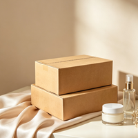 Boîtes d'expédition rigides en carton ondulé personnalisées 6" x 4" x 2" avec pelliculage mat, matériaux recyclés, fermeture magnétique et poignée pour le consommateur