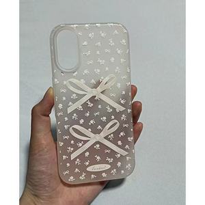 เคสรูปโบว์หัวใจสีชมพูน่ารักสำหรับ iPhone 17 16 15 14 13 12 PRO MAX 13 12MINI XR <span class=keywords><strong>7plus</strong></span> SE <span class=keywords><strong>2022</strong></span>เคสใสกันกระแทก - Product Image 3