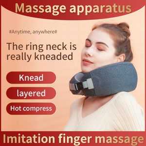 Masseur de cou électrique portable en forme de O, avec pétrissage Shiatsu, vibrations, chaleur et compresse chaude, pour soulager la douleur, idéal pour la maison, le bureau et les voyages - Product Image 3