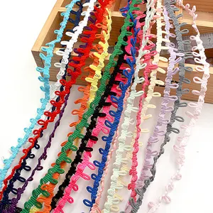 wholesale muti-colors 1.5cm Button Loop Elastic cord Lace Button Loop for Garment Accessories