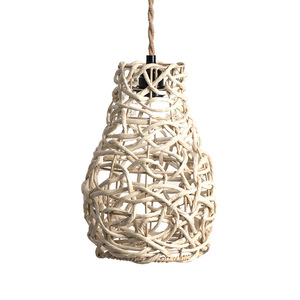 Paper <b>Rope</b> Lampshade Oval E27 <b>Led</b> Pendant Light For Home Bar Restaurant Decor - Product Image 5