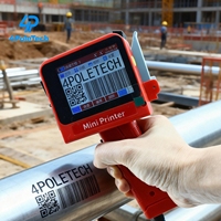 4POLETECH Producto Popular Impresora de Inyección de Tinta Mini TIJ Multi-idioma, Máquina Portátil de Codificación y Marcado por Lotes para Impresión en Acero
