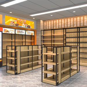 Vente en gros de présentoirs à tabac et à vin Étagères de supermarché double face Carton en <span class=keywords><strong>acier</strong></span> et bois bon marché CN;GUA - Product Image 3