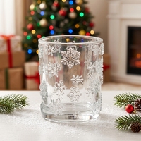 Série de bougeoirs en verre gaufré à motifs, pots à bougies votives et à tealight, récipients à bougies décoratifs pour la maison et centres de table de mariage