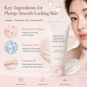<span class=keywords><strong>Masque</strong></span> de <span class=keywords><strong>nuit</strong></span> peel-off au collagène pour le visage, marque privée, anti-affaissement et anti-terne, pour l'hydratation et l'élasticité - Product Image 3