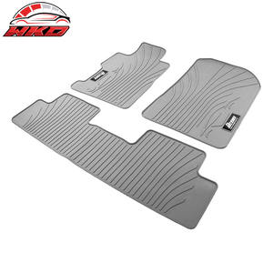 Tapis de sol toutes saisons pour Honda Civic 8ème génération 2006-2011, avec logo IKON, gris, en latex, style IKON, imperméable - Product Image 3