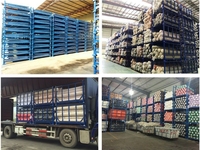 Étagère à pneus de camion pliable à 2 niveaux en acier, personnalisable et économique, capacité de 1000 kg, pour centre de distribution et entrepôt