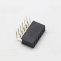 Espaciado de alta calidad, 2,54mm de altura, 8,5mm, PCB, cabezal hembra recto de doble fila, conector hembra de doble fila