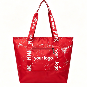 Bolsa de Playa Rosa al por Mayor con Logotipos, Bolso de Mano Grande, Moderno e Impermeable, de Lujo para Mujer - Product Image 2