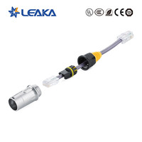Connecteur de câble de signal circulaire Ethernet CAT6 étanche IP67 haute stabilité Cnlinko YTRJ45 8P8C, fiche mâle Ethercon en métal PC