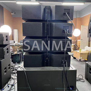 Wpl Dual 12 Inch 3 Ways Line Array Speakers Active Passive Karaoke Dj Wooden Shell Sound Equipment - Product Image 4