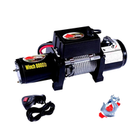Treuil électrique 8000 lb 12V 24V DC pour camion, véhicule tout-terrain 4x4, UTV, ATV, remorque de bateau, avec câble en acier inoxydable, hauteur de levage 15,2 m