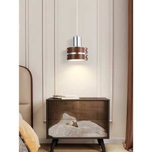 Bauhaus-Inspired Vintage Solid Wood Pendant Lamp Retro Industrial Style Long Cord for Bedroom Entryway Hallway Dining Room Bar - Product Image 4