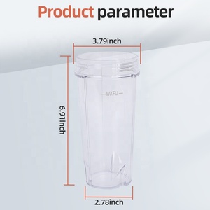 Conjunto de vaso de plástico de 16oz para licuadora Nija - Product Image 3