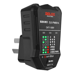 Delixi Socket Tester DLX-PM891A CAT II 300V <b>Voltage</b> <b>Detector</b> Leakage Test Plug And Play - Product Image 1