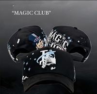Casquette de baseball de luxe en daim intégral, style streetwear, avec épingles métalliques, patch en cuir, strass en cristal et logo brodé florentin personnalisé