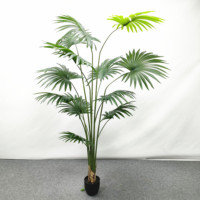 Décoration intérieure tropicale, ornements de jardin, palmier artificiel de Californie en pot, plante verte en plastique, écologique, Halloween, Nouvel An