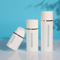 Flacon pompe sans air avec fenêtre transparente, anneau coloré, multi-capacités, emballage sous vide en PP pour lotion et sérum, usine OEM ODM