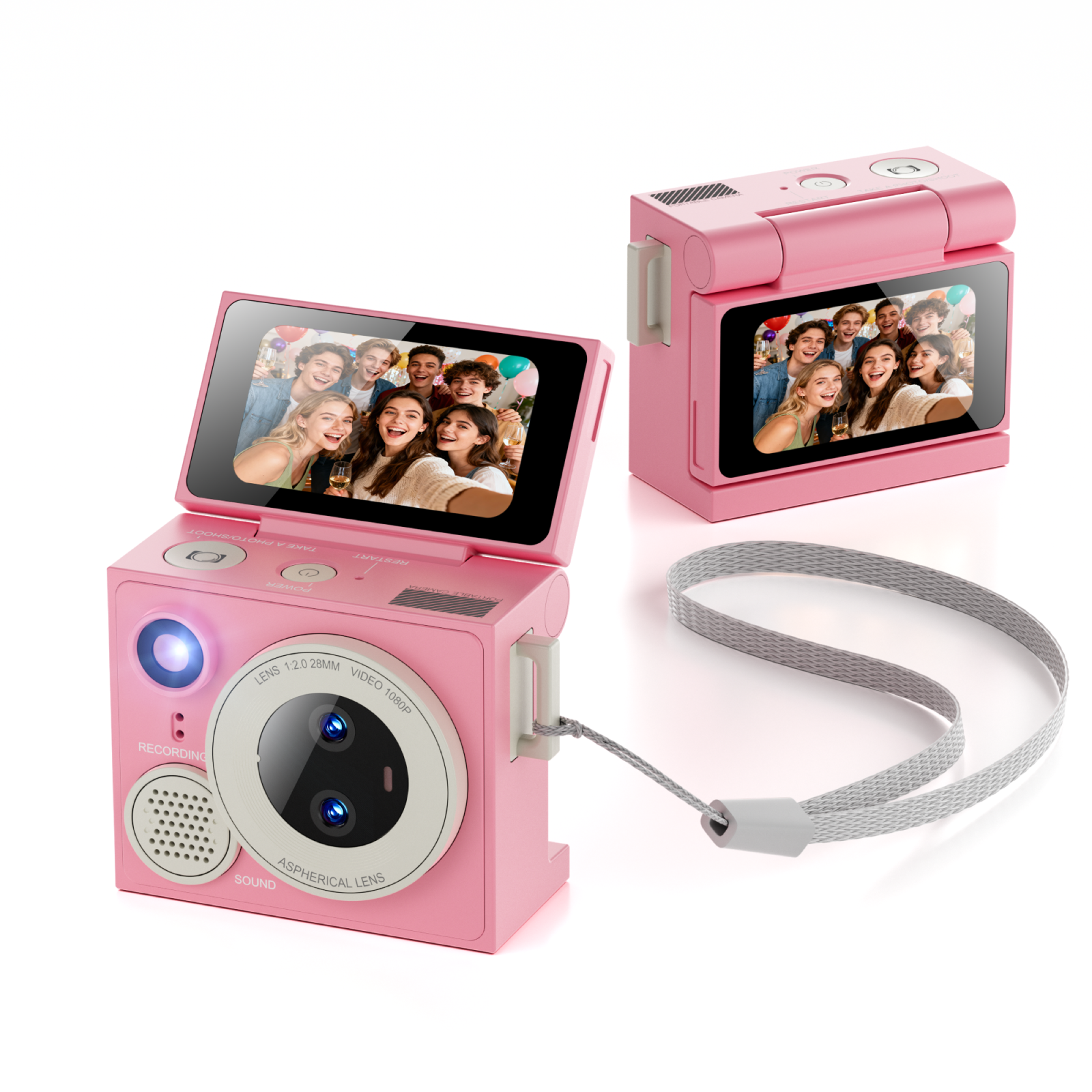 Appareil photo rose G13-sans carte TF