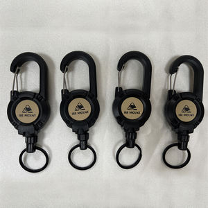 พวงกุญแจแบบยืดหดได้หัวล็อกนิรภัยแบบพกพา EDC ทำจากโลหะใช้แขวนได้อย่างรวดเร็วกลางแจ้งตั้งแคมป์เดินป่า - Product Image 1