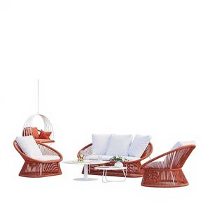 Outdoor Aluminum Alloy Rattan Combination <b>Sofa</b> Set Rattan <b>Waterproof</b> Sun Protection for Courtyard Balcony Leisure Use - Product Image 4