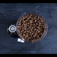 Moulin à café électrique automatique avec réglages de mouture ajustables, grande capacité de broyeur pour usage domestique, idéal pour expresso, café filtre et cafetière à piston.