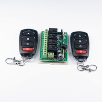 Émetteur-récepteur RF 4 canaux 433 MHz, contrôleur universel d'apprentissage, interrupteur métallique étanche avec fonction minuterie pour la maison 24V