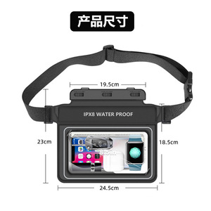 Waterproof Waist Pack 8 Inch IPX8 Transparent Storage Bag For Swimming Diving <b>Mobile</b> Phone Protection - Product Image 2