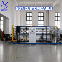 Système de traitement d'eau par osmose inverse 50 T/H 50000 LPH, système de traitement RO industriel pour l'industrie électronique, eau ultrapure
