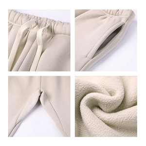 Men's Fleece Lined Thickened Sweatshirt Set Zipper Hoodie And Pants Casual Wear For Leisure Autumn Winter Clothing - Product Image 3