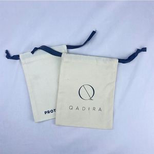 High Quality GOTS Certified Eco-friendly Organic Cotton Gift Packaging <b>Drawstring</b> <b>Bag</b> White Dust <b>Bag</b> Custom Logo Printed - Product Image 2
