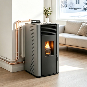 Stufa a Pellet Idro Smart da 30kW PG-300, Caldaia per Riscaldamento ad Acqua in Acciaio al Carbonio Rinforzato, Riscaldamento a Pavimento, Certificata CE RoHS - Product Image 1