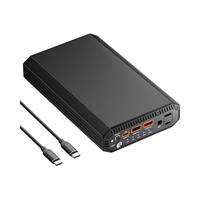 Batterie externe haute capacité P10 pour ordinateur portable, prise secteur 65W, 98Wh/27000mAh, chargeur portable, charge rapide PD USB-C, QC3.0, iPhone, MacBook